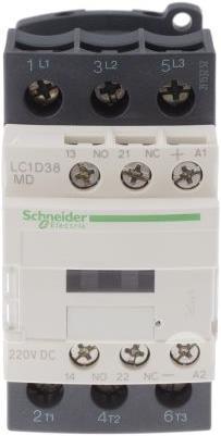 Actual product image Schneider Electric Contactor,3P,38A AC3 18,5kW1NO1NC Spl220Vdc