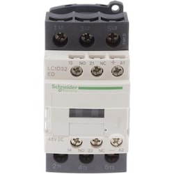 Schneider Electric Schütz,3P,Spl,32A AC3 15KW 1NO1NC 48Vdc, Relais