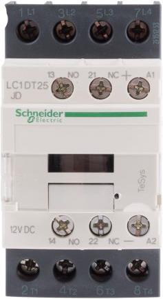 Actual product image Schneider Electric Coil contactor 4 pole NO,25A,12VDC,AC1