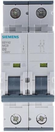 Produktbild Siemens MCB 2 Pole Type D 10kA 2A 400V
