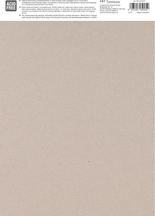 Actual product image Tombow Drawing pad Layout A4 75 sheets (A4, Plain, Soft cover)