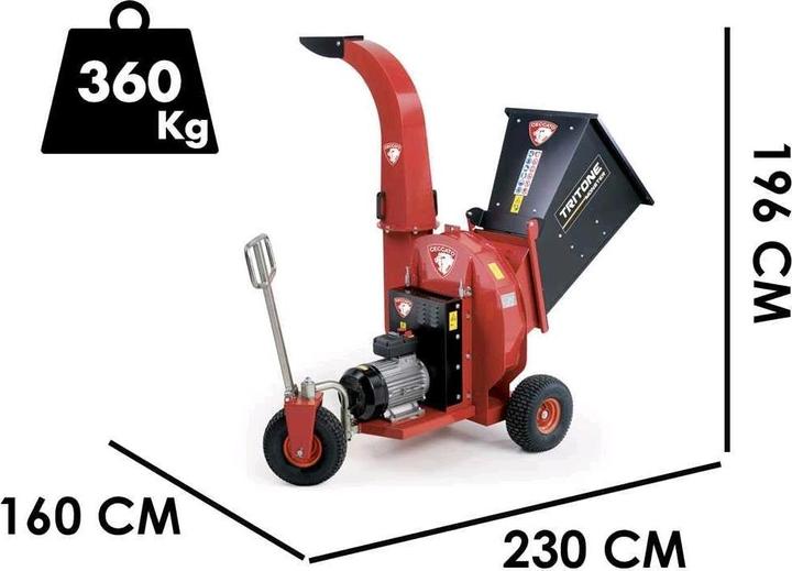 Image du produit Ceccato Tritone Monster Electric Broyeur de jardin électrique triphasé 12,5 CV