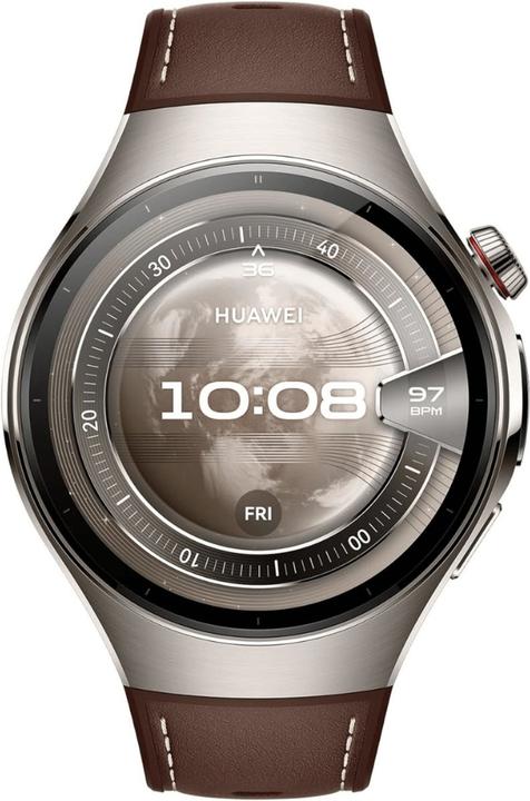 Produktbild Huawei Smartwatches Watch 5 (46mm), Fluorelastomer Braunes klassisches Armband, Metallgehäuse, Preise-L29L (46 mm)