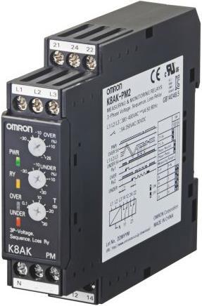 Produktbild Omron Industrial Automation Monitoring relay 22.5mm 2 SPDT