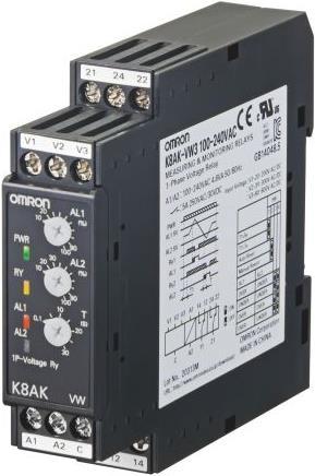 Image du produit Omron Industrial Automation Monitoring relay 22.5mm Single phase