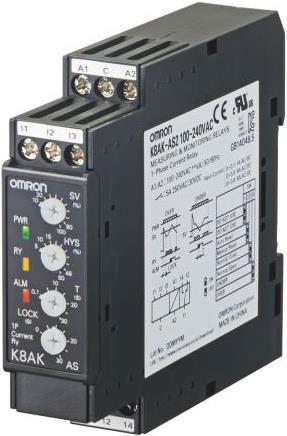 Produktbild Omron Industrial Automation Monitoring relay 22.5mm 10 to 200A SPDT