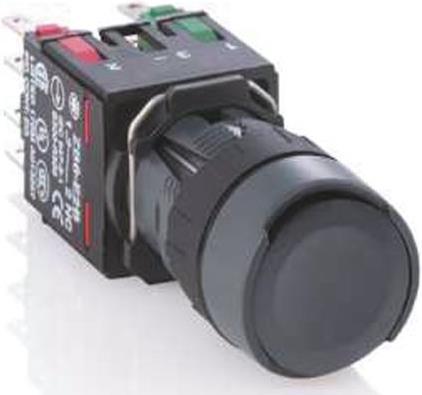 Actual product image Schneider Electric 16mm Push Button Black Flush 1NO 1NC
