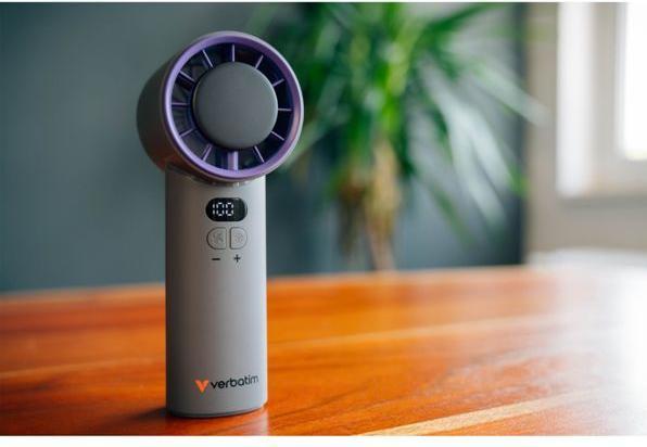 Actual product image Verbatim CoolnGo Handheld Fan Grey