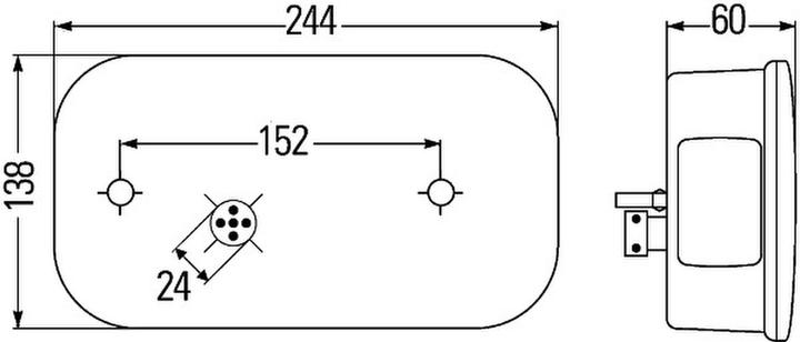 Produktbild Hella Rücklicht links Glühlampen-Technologie 2VB 998 232-011