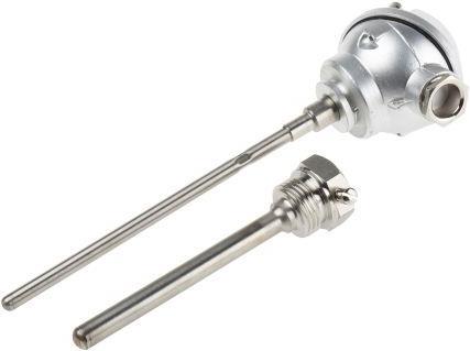 Actual product image RS PRO RTD 1xPt100 5x120 head/ thermowell