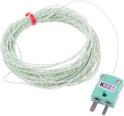 Produktbild RS PRO Type K IEC 1/0.2mm Thermocouple+Plug 10m