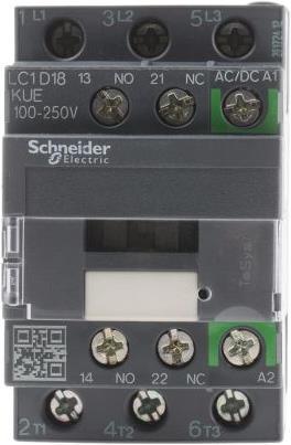 Actual product image Schneider Electric Contactor 18A 3P AC3 100-250VACDC coil