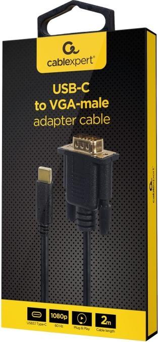 Image du produit Gembird USB-C vers (VGA, 200 cm)