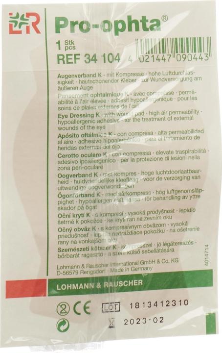 Actual product image Pro Ophta Augenverband lichtdicht hautfarbig (1 x)