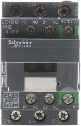 Produktbild Schneider Electric Contactor 12A 3P AC3 24-60VACDC coil