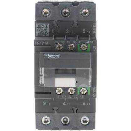 Thumbnail - Schneider Electric Contactor 65A 3P AC3 100-250VACDC coil, Relais