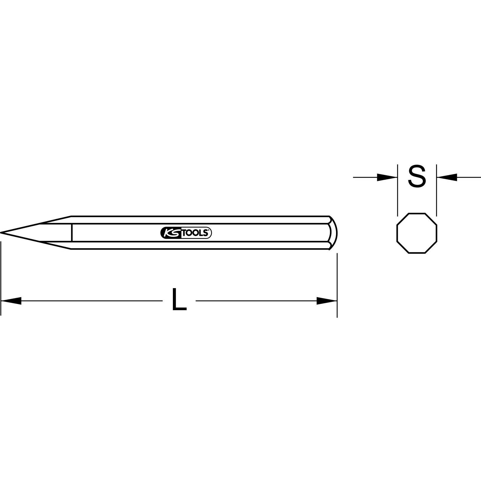 Thumbnail - KS Tools, Meissel, Spitzmeissel