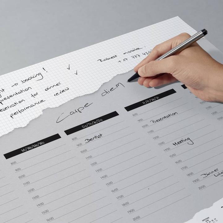 Image du produit Sigel Sous-main, Weekly Planner, avec calendrier sur 3 ans, avec semainier et grille horaire, DE/EN/FR/NL (595 x 410 mm)