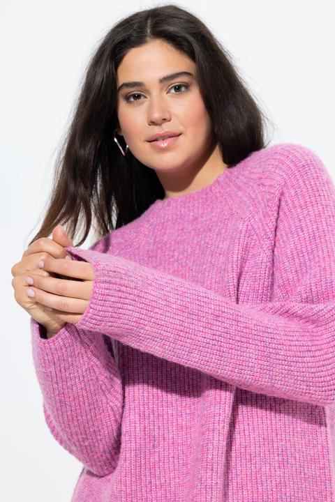 Produktbild Ulla Popken Pullover, Rippstrick, Stehkragen, Raglan-Langarm (46, 48)