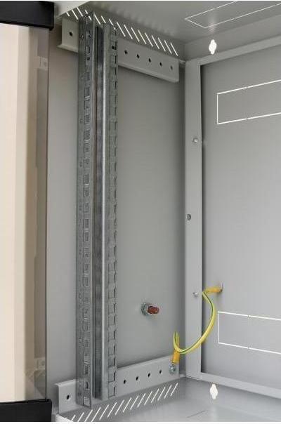 Image du produit Triton 10" Wandschrank einteilig 4HE300mm, Glastür, schwarz (4 HE, Rack 10 pouces)