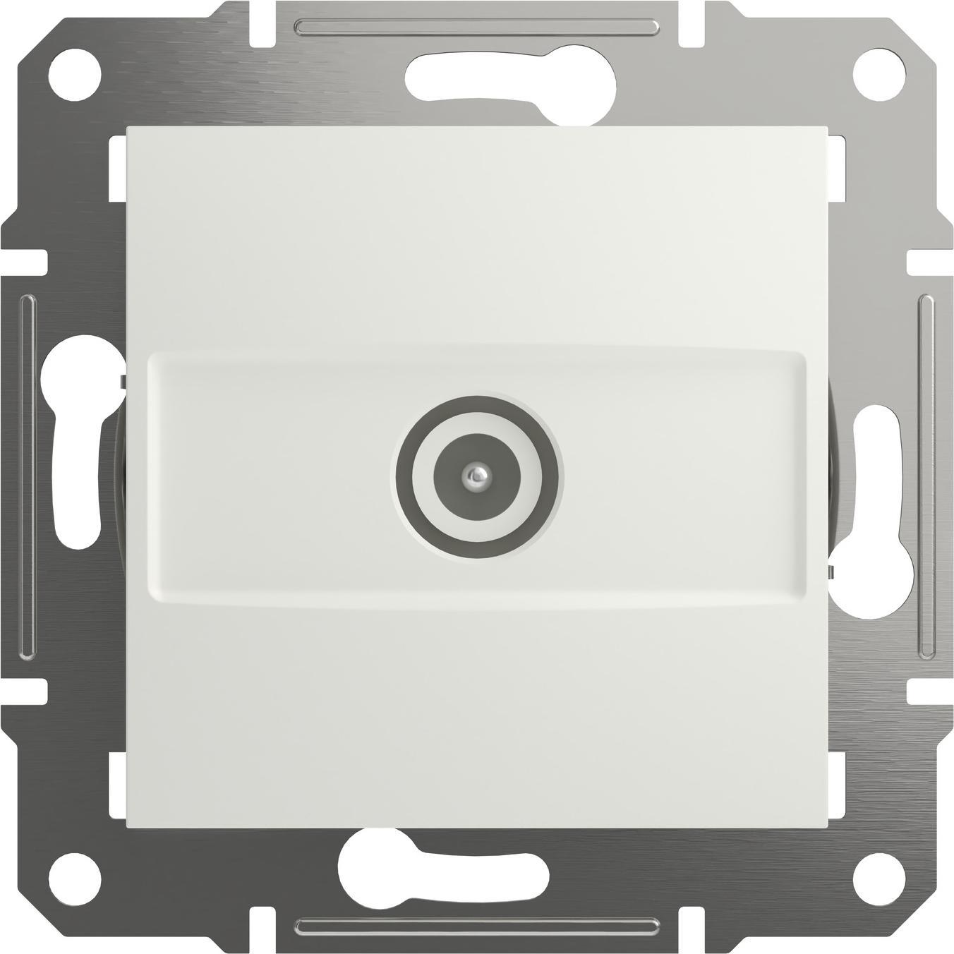 Schneider Electric, Zubehör Schalterprogramm, TV-Durchgangsdose Asfora Weiss (RAL 9003) EPH3270321D
