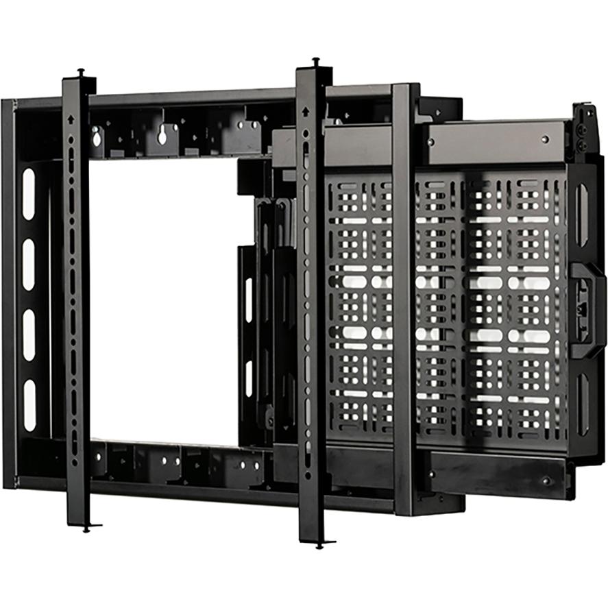 b-tech Slide-Out AV Storage Tray (Wand, 98", 100 kg), TV Wandhalterung, Schwarz