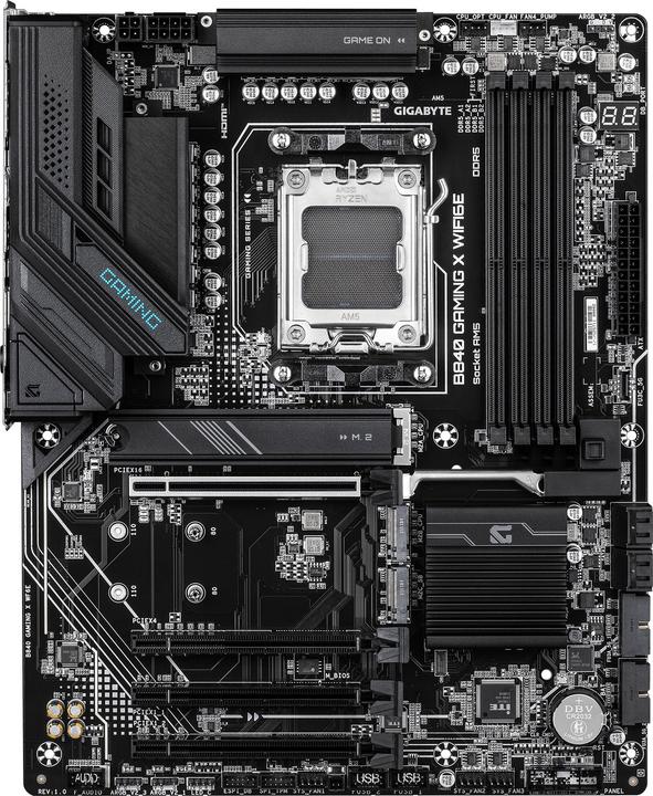 Actual product image Gigabyte MB GBT AMD AM5 B840 Gaming X WFI6E (AM5, AMD B840, ATX)