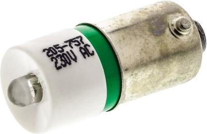 Image du produit RS PRO LED 5mm BA9s 230VAC vert