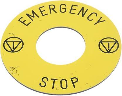 Produktbild Schneider Electric Not-Halt-Schild D=45mm gelb