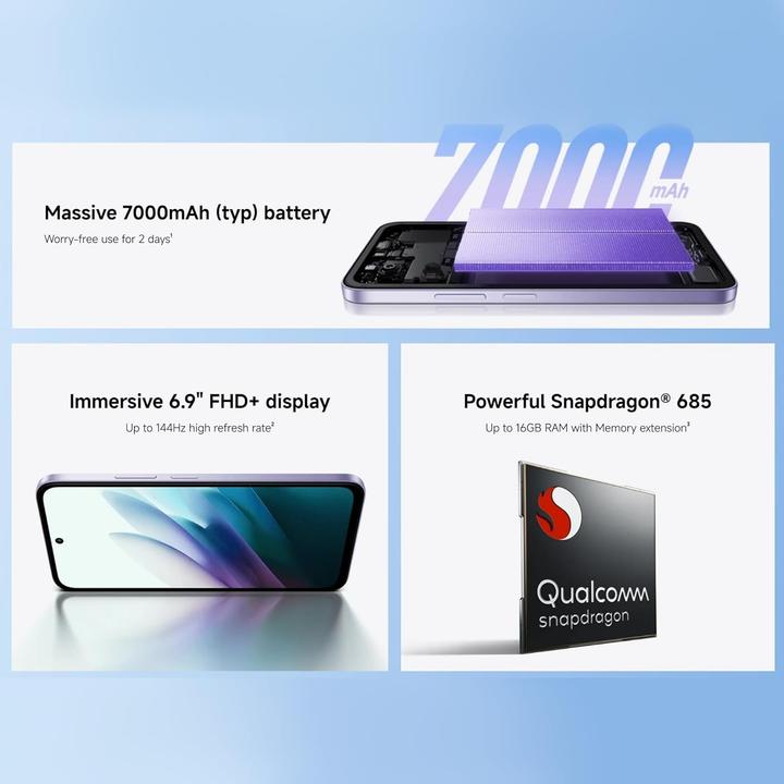 Produktbild Xiaomi Redmi 15 4G (256 GB, Titan Gray, 6.90", Hybrid Dual SIM, 4G)