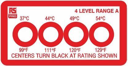 Produktbild RS PRO Temperatur Messetikett
