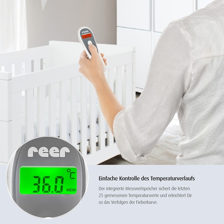 Productafbeelding Reer Kleur SoftTemp 3in1 Contactloze Infrarood Thermometer (Voorhoofd, Contactloos)