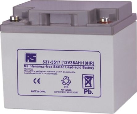 Actual product image Rs Pro Lead battery 12V 38Ah (12 V, 38000 mAh)