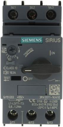 Actual product image Siemens Circuit breaker for motor protection 12.5A