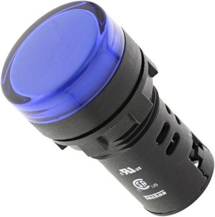 Produktbild RS PRO Kontrollleuchtenanzeige LED blau 24V