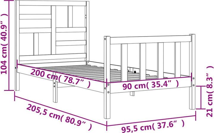 Produktbild vidaXL Zack (90 x 200 cm)