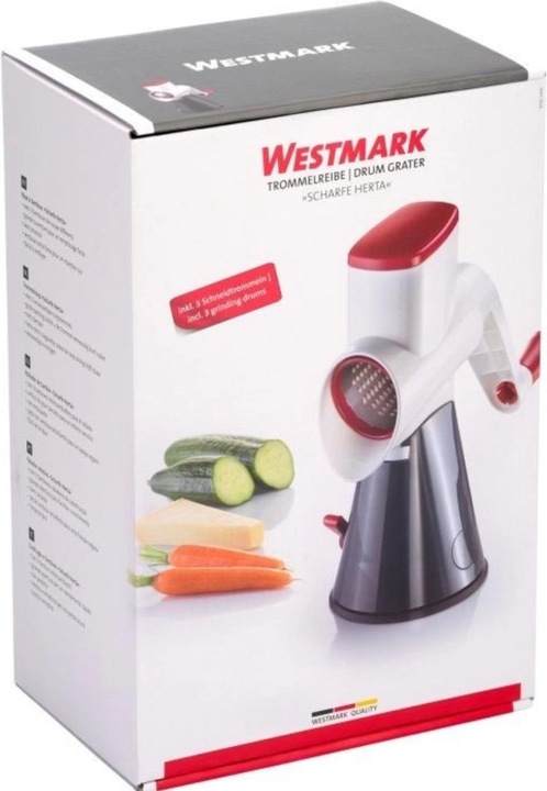Produktbild Westmark Trommelreibe "Scharfe Herta" m. 3 Trommeln, 26.5x13x28.5 cm