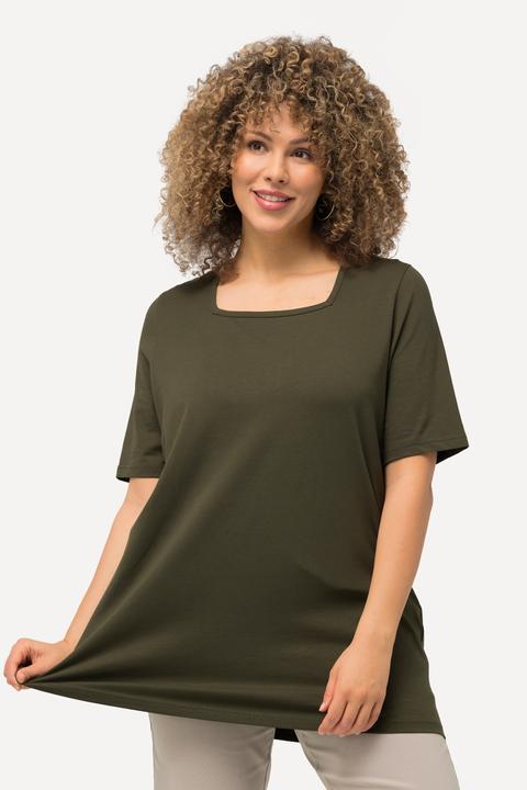Actual product image Ulla Popken Essential Square Neck Stretch Tee (46, 48)