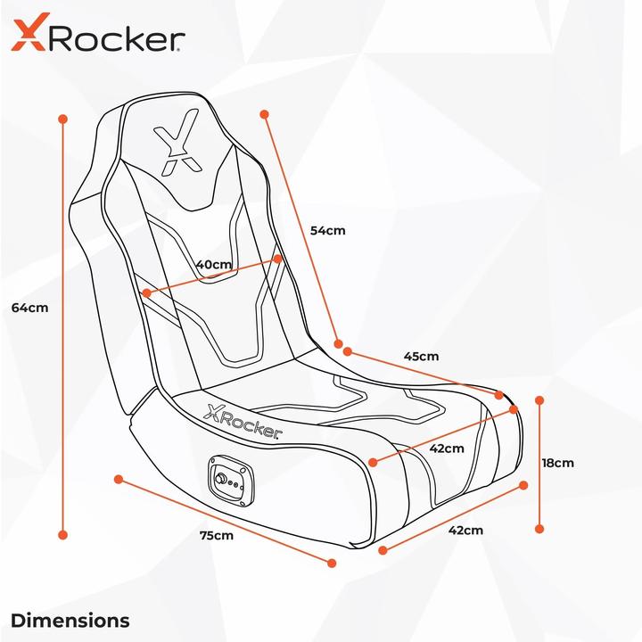 Productafbeelding X Rocker Shadow 2.0 Stereo Audio Gaming vloerwip Rood