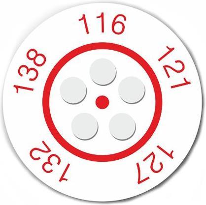 Produktbild RS PRO Temperaturaufkleber 116-138°C