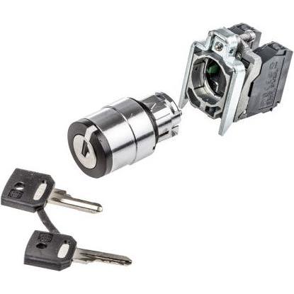 Schneider Electric Schlüsselschalter XB4-BG33, Taster + Schalter, Schwarz