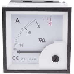 Rs Pro AC Ammeter 72x72 90 deg 0-30/60A, Automatisierung