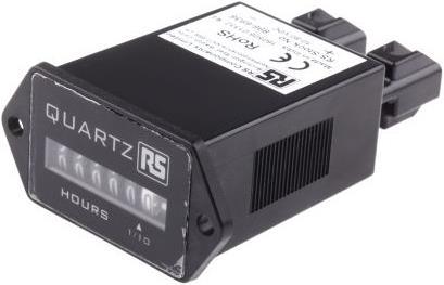 Actual product image RS PRO Hours Run Meter 2 hole fixing 10-80Vdc