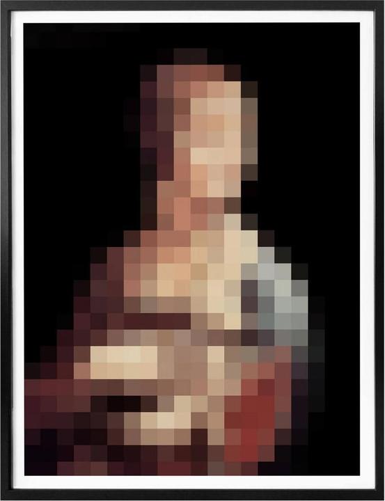 Produktbild Trenddeko Pixelart - da Vinci - Die Dame mit dem Hermelin (100 x 120 cm)