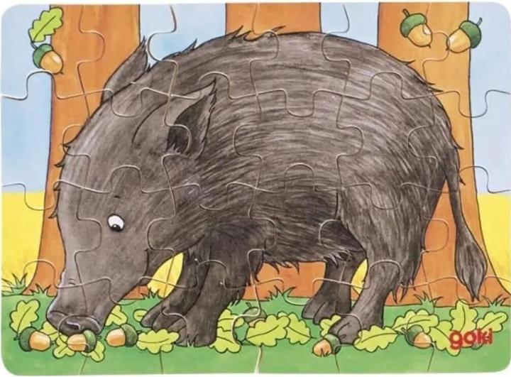 Produktbild Goki Minipuzzle Waldtiere (24 Teile)