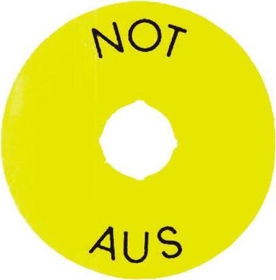 Produktbild ABB Not-Halt-Schild 60mm "Not Aus"