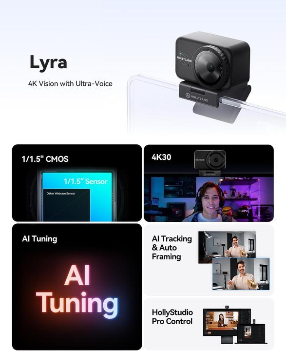 Produktbild Hollyland 4K Webcam mit Autoframing & HDR
