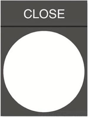 Actual product image Schneider Electric CLOSE designation label