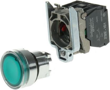 Actual product image Schneider Electric Illuminated pushbutton 1NC 1S green