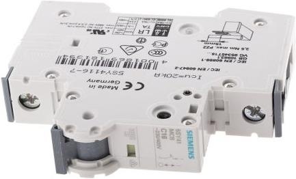 Image du produit Siemens Disjoncteur 1 pôle 16A type C